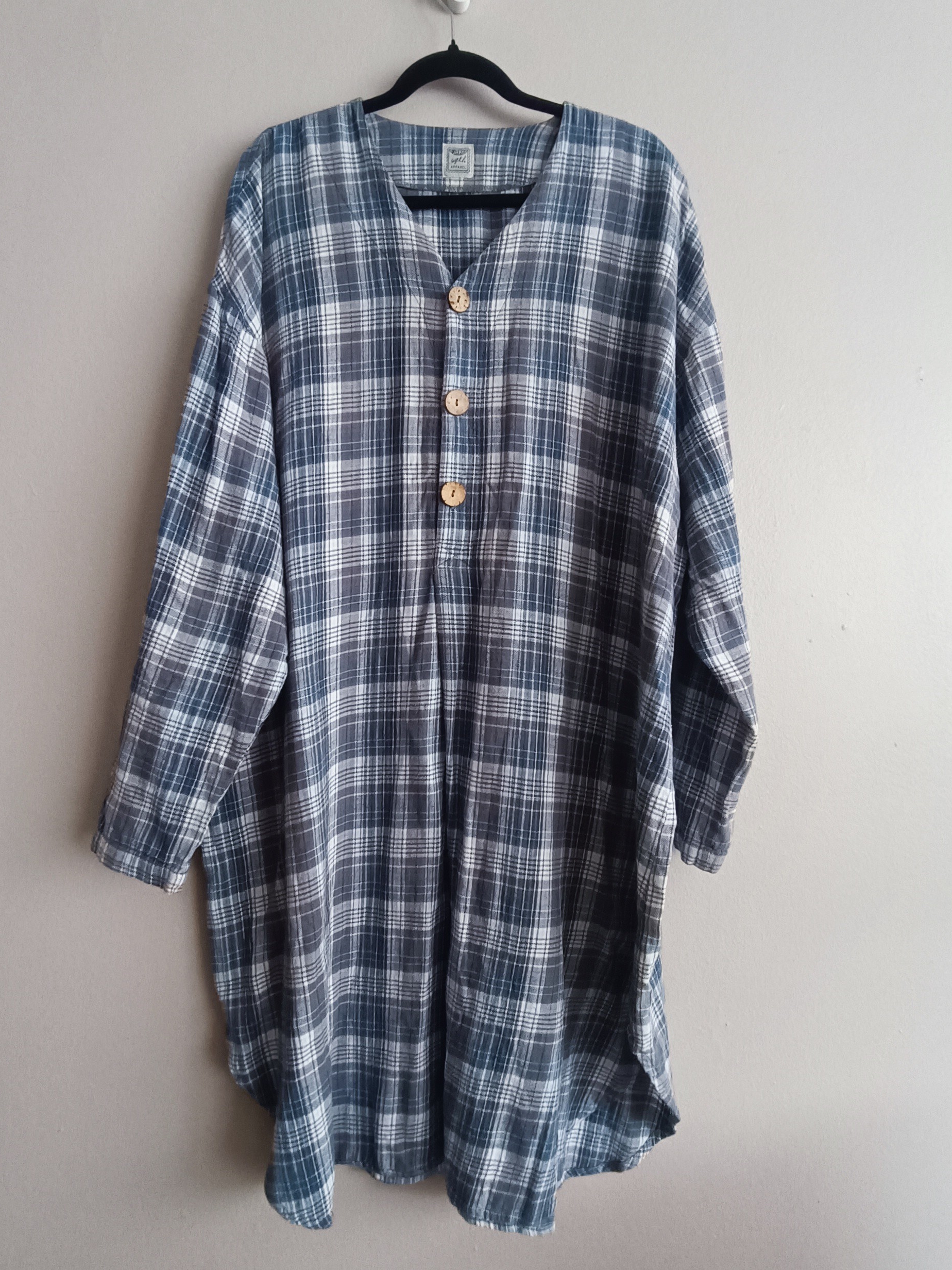 49th Apparel Pancake Bay Plaid Flannel Classic Nightshirt Xxl